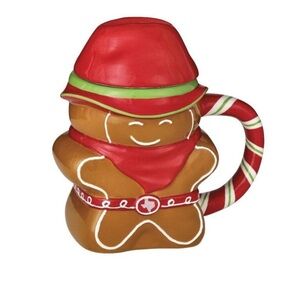 Cowboy Gingerbread Christmas Mug & Lid, 16 oz